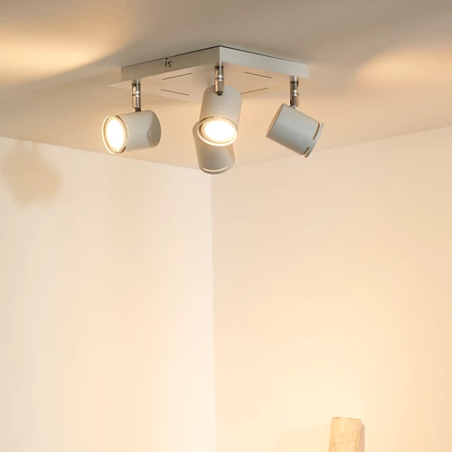 Lucide RILOU - Foco de techo - LED Regul. - GU10 - 4x5W 3000K - Blanco - ambiente 1